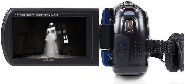 Alt view image 2 of 13 - Minolta MN80NV 1080p Full HD 24MP Digital IR Night Vision Camcorder, Blue