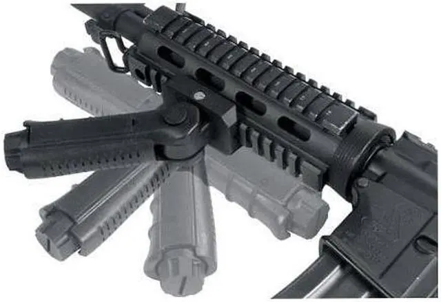Alt view image 3 of 8 - UTG Ergonomic Ambidex 5 Pos Foldable Foregrip Black