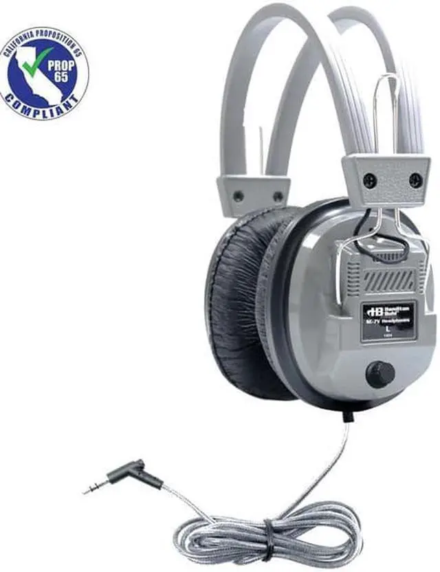 Alt view image 9 of 14 - HamiltonBuhl SC-7V SchoolMate Deluxe Stereo Headphone with 3.5mm Plug & Volume Control