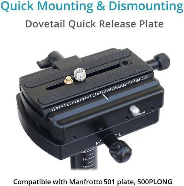 Alt view image 4 of 6 - flycam redking quick balancing video camera stabilizer with dovetail quick release flcmrk | professional cnc aluminum camera stabilizer for dslr bmcc sony nikon dv camcorders up to 7kg/15.4lb + bag