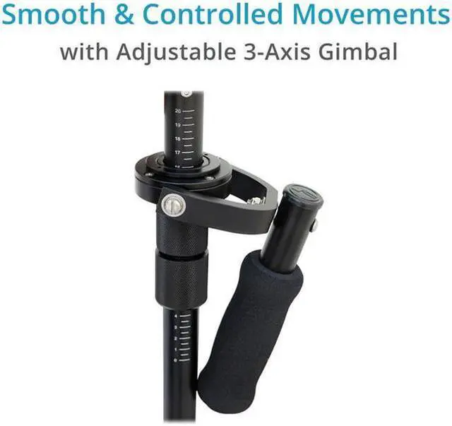 Alt view image 5 of 6 - flycam redking quick balancing video camera stabilizer with dovetail quick release flcmrk | professional cnc aluminum camera stabilizer for dslr bmcc sony nikon dv camcorders up to 7kg/15.4lb + bag