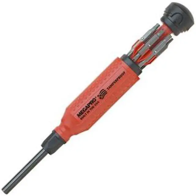 Alt view image 2 of 8 - MEGAPRO 151TP-B Tamperproof 15-in-1 Multi-Bit Screwdriver, 8-1/2", Number of