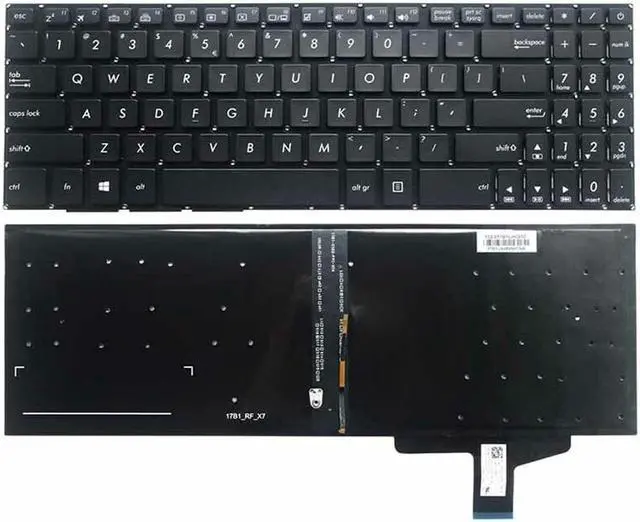 Main image of New US Black English Backlit Laptop Keyboard (without palmrest) for Asus N580 N580VD NX580V NX580VD X580VD M580VD M580GD M580VN Light Backlight