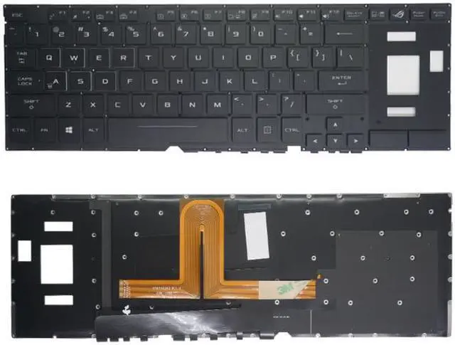 Main image of New US Black English Backlit Keyboard (without palmrest) for Asus ROG Zephyrus S GX531 GX531GM GX531GM-DH74 GX531GS GX531GS-AH76 GX531GW GX531GW-AB76 GX531GX GX531GX-XB76 GX531GX-XB77