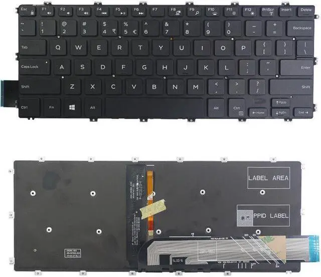Main image of US Black Backlit Keyboard for Dell LatituDE 3400 2019 Vostro 5481 5581 0VGR8N