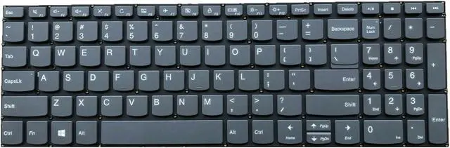 Main image of New US Black English Laptop Keyboard (without palmrest Non-backlit) for Lenovo Yoga C740-15IML