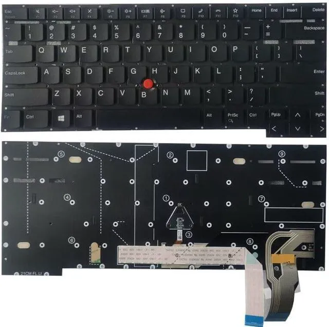 Main image of New US Black English Backlit Laptop Keyboard (Without palmrest) for Lenovo ThinkPad T14s Gen2 Type 20WM 20WN 20XF 20XG Light Backlight