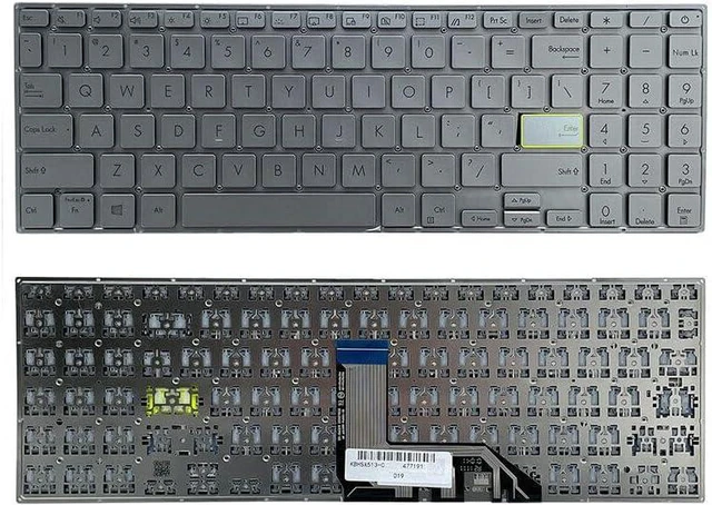 Main image of New US Silver English Laptop Keyboard (Without palmrest) for Asus VivoBook E510M E510MA L510M L510MA S533 S533E S533EA S533F