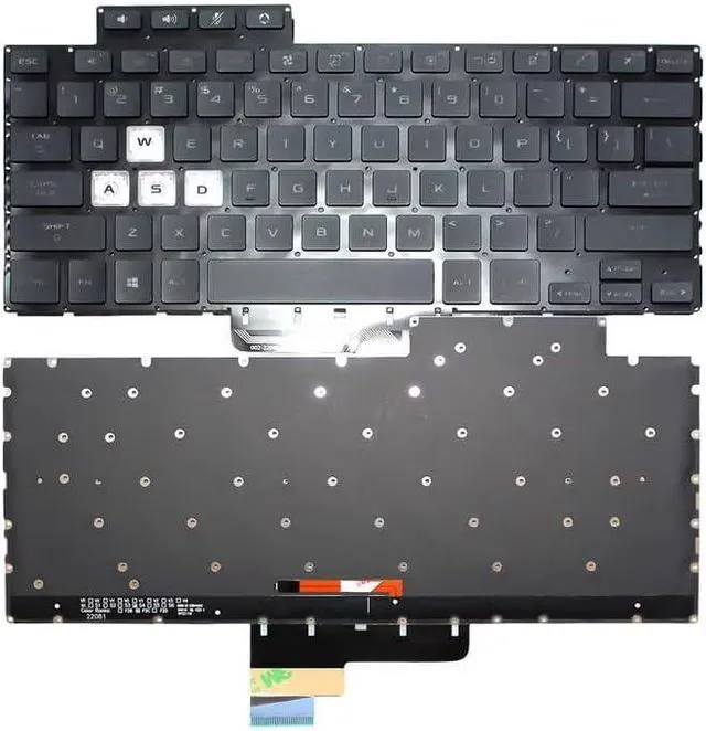 Main image of New US Black English Backlit Laptop Keyboard (Without palmrest) for Asus TUF Dash FX516 FX516P FX516PR FX516PM FX516PE FA516 Light Backlight