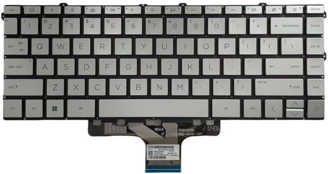 Main image of New US Silver English Backlit Keyboard (Without palmrest) for HP Envy x360 15-EY 15-EY0017CA 15-EY0023DX 15-EY0013DX 15-EW 15-EW0013DX