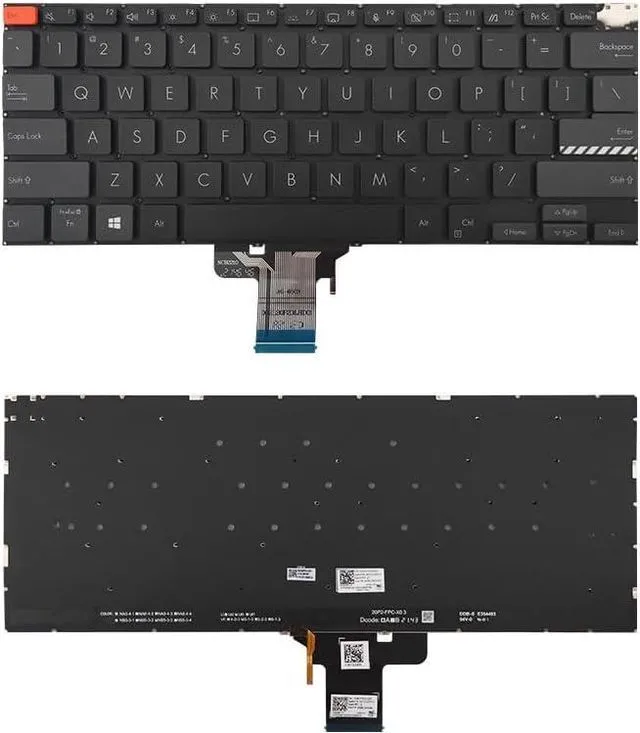 Main image of New US Black English Backlit Laptop Keyboard (Without palmrest) for ASUS Pro14 M7400 M4700QC X7400 M3400 M3401 X3400