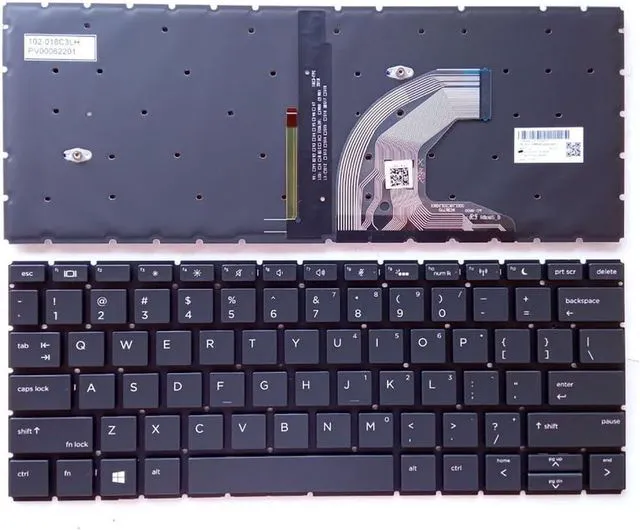 Main image of New US Black English Backlit Laptop Keyboard (Without palmrest) for HP ProBook 430 G6 G7,435 G6 G7