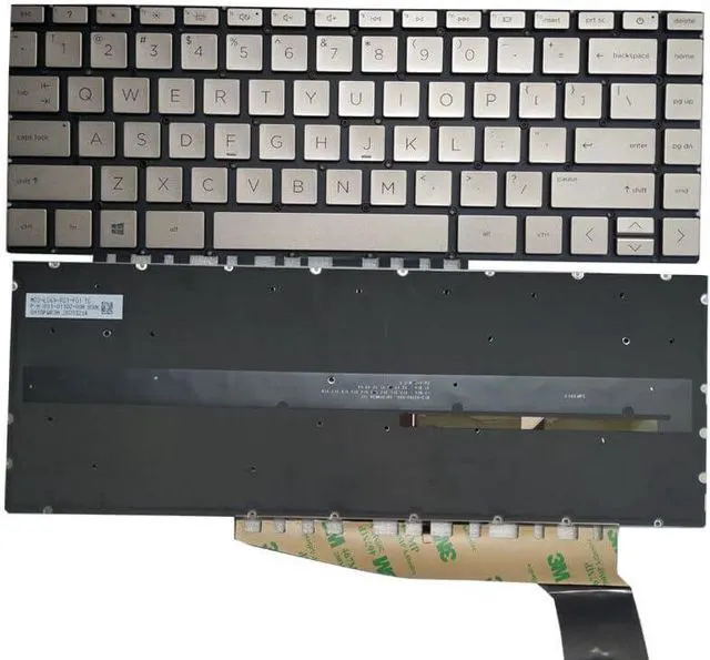Main image of New US Silver English Backlit Laptop Keyboard (Without palmrest) for HP Pavilion 14-EH TPN-W154 14-EH0010nr 14-EH0015ST 14-eh0097nr