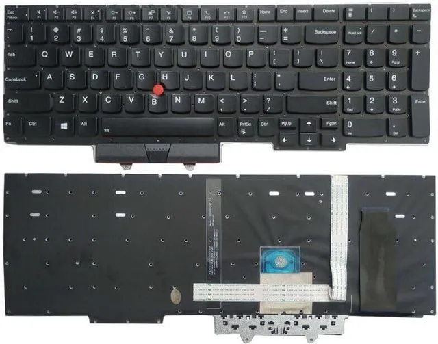 Main image of New US Black English Backlit Laptop Keyboard (Without palmrest) for Lenovo Thinkpad E15 Gen 2 Gen 3 Gen 4