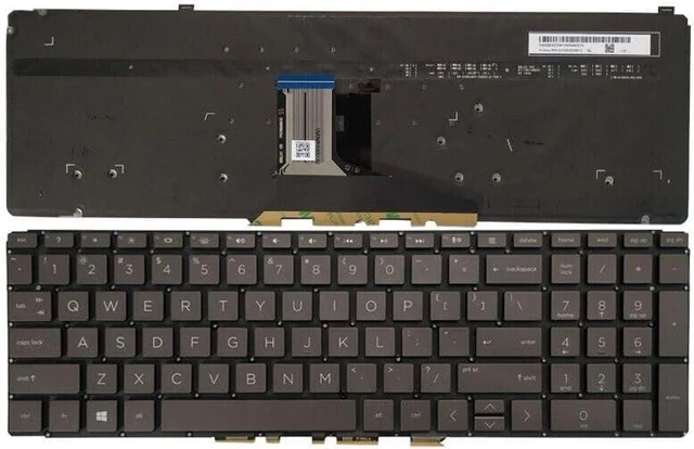 Main image of New US Black English Backlit Laptop Keyboard (Without palmrest) for HP Spectre 15-EB 15-EB0008CA 15-EB0010CA 15-EB0020CA 15-EB0043DX 15-EB0053DX 15-EB0065NR
