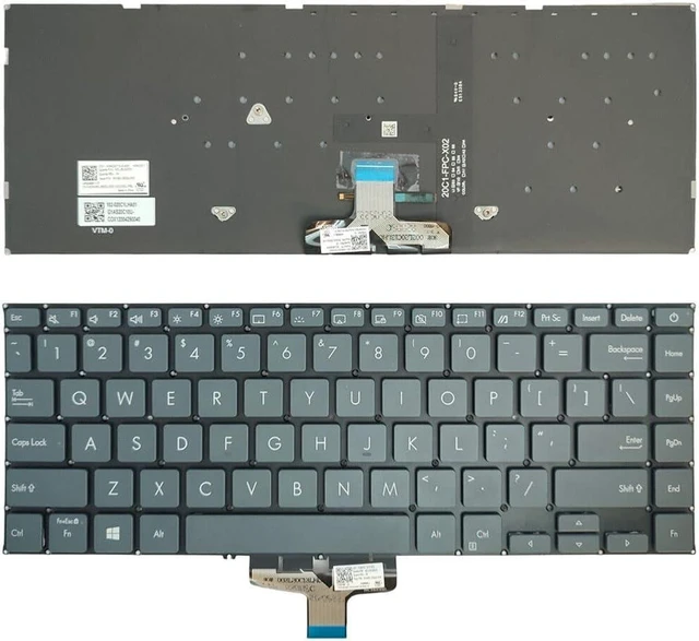 Main image of New US Black English Backlit Laptop Keyboard (Without palmrest) for ASUS Zenbook 14 UX435 UX435EG UX435EA UX435EAL