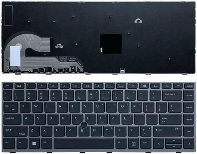 Main image of New US Black English Laptop Keyboard (NON-Backlit with stick pointer) for HP EliteBook 840 G6 745 G6