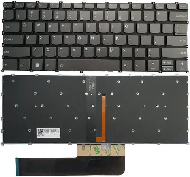 Main image of New US Black English Backlit Laptop Keyboard (Without palmrest) Replacement for Lenovo V14 G4 AMN V14 G4 ABP V14 G4 IAH V14 G4 IAN V14 G4 IRU Light Backlight