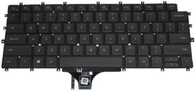 Main image of New US Black English Backlit Laptop Keyboard (Without palmrest) for Dell Latitude 9510 9520 P/N:1JHJY 01JHJY Light Backlight