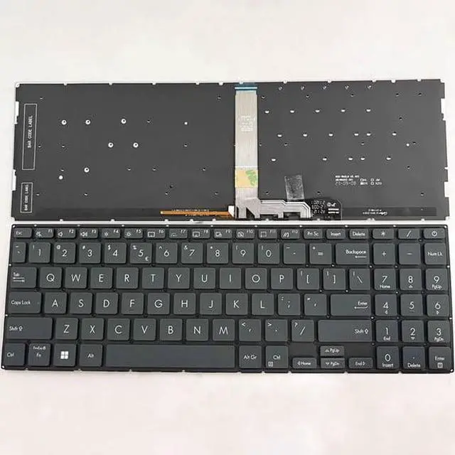 Main image of New US Black English Backlit Laptop Keyboard (Without palmrest) Replacement for ASUS ZenBook Pro 15 UM535 UM535QE UM535QA Light Backlight