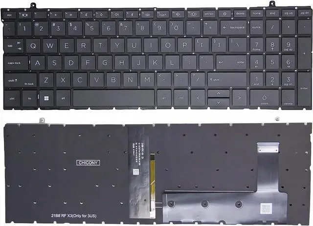 Main image of New US Black English Backlit Laptop Keyboard (Without palmrest) for HP EliteBook 860 G9 865 G9 Light Backlight