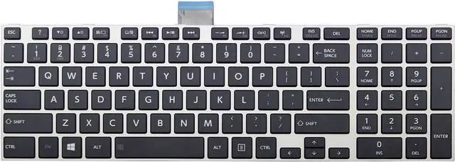 Main image of New Laptop Keyboard (with Frame) Replacement for Toshiba Satellite S70-A S70-B S70D-A S70D-B S70DT-A S70DT-B S70T-A S70T-B, US Layout Black Color