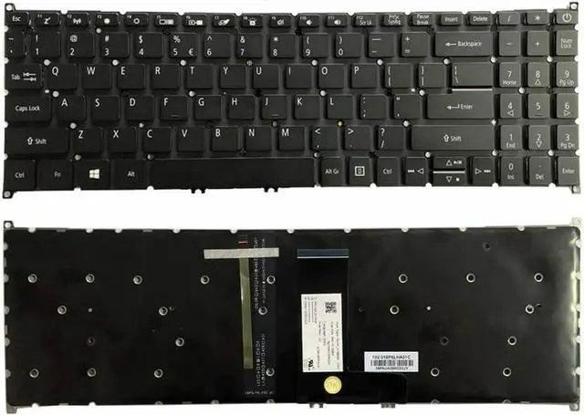 Main image of New US Black English Backlit Laptop Keyboard (Without palmrest) for Acer Aspire A515-56 A515-56-5820 A515-56-30G5 A515-56G A515-56G-34QK A515-56G-52LA A515-56T-53QF A515-56T-58JT