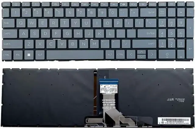 Main image of New US Gray English Backlit Keyboard (Without palmrest) for HP 15-FD 15-FD0357NR 15-FD0625DS 15-FD0374NR 15-FD0375NR 15-FD0371NR