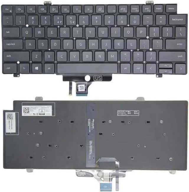 Main image of New US Black English Backlit Laptop Keyboard (Without palmrest) for Dell Latitude 5421 5431 5440 5450 P165G 7430 7530 P110F Light Backlight