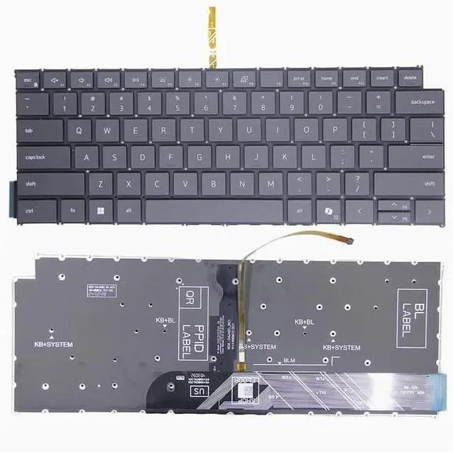 Main image of New US Black English Backlit Laptop Keyboard with AI Key (Without palmrest) for Dell Inspiron 14 5440 5441 5445 Light Backlight