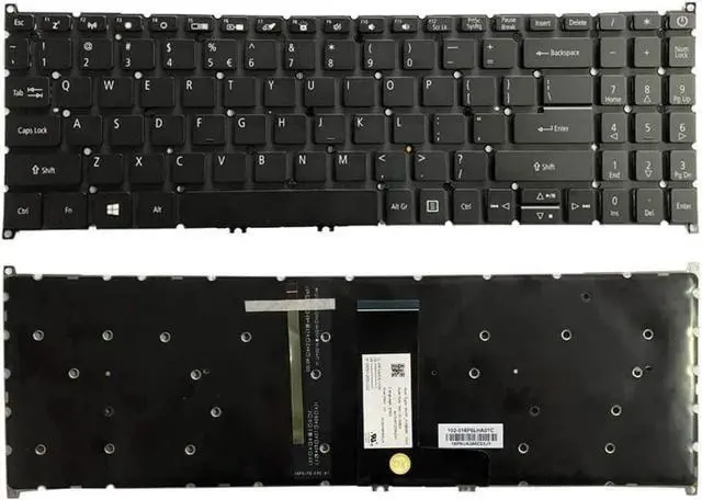 Main image of New US Black English Backlit Laptop Keyboard (Without palmrest) for Acer Aspire A315-44P A315-44P-R4ZR A315-44P-R22V A315-44P-R7GS A315-44P-R3WV Light Backlight