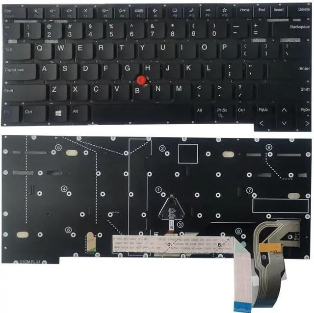 Main image of New US English Backlit Laptop Keyboard (Without palmrest) for Lenovo ThinkPad P1 Gen 5 Type 21DC 21DD ThinkPad X1 Extreme Gen 5 Type 21DE, 21DF Light Backlight