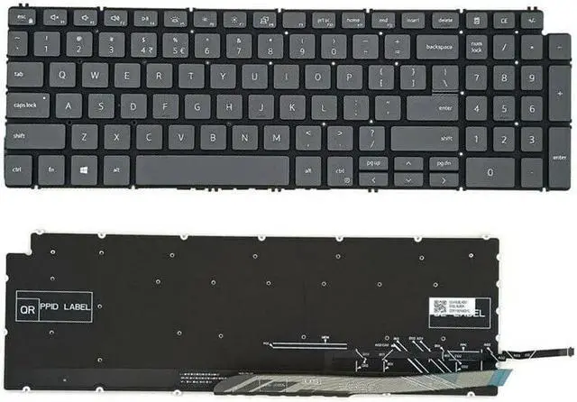 Main image of New US Black English Backlit Laptop Keyboard (Without palmrest) for Dell Inspiron 7706 P98F001 2-in-1