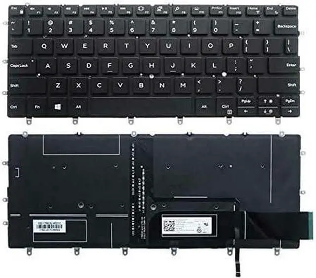 Main image of New US Black English Backlit Laptop Keyboard (Without palmrest) for Dell XPS 13 9305 Light Backlight