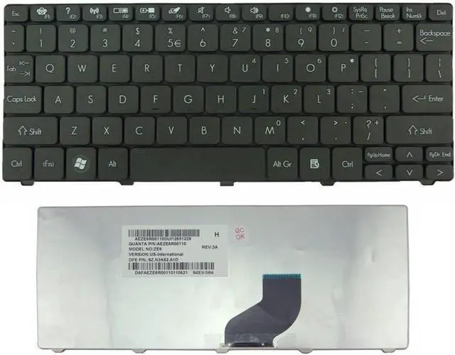 Main image of New Laptop Keyboard Replacement for Gateway LT4010u LT4008u LT4009u US Layout Black Color