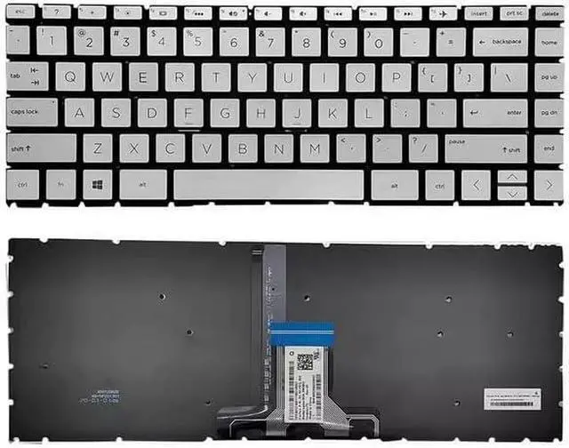 Main image of New US Silver English Backlit Laptop Keyboard (Without palmrest) for HP 14-DQ 14-DQ0005CL 14-DQ0007CA 14-DQ0011DX 14-DQ0635CL 14T-DQ100 14-DQ1010CA 14-DQ1020CA 14-DQ1025CL