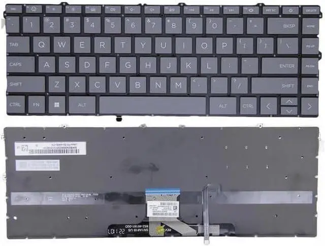 Main image of New US Black English Backlit Laptop Keyboard (Without palmrest) for HP Laptop 14-EP 14-EP0005CL 14-EP0145CL 14-EP0010NR 14-EP0063NR 14-EP0000CA 14-EP0063CL 14-EP0008CA 14-EP0010CA 14-EP0033CL