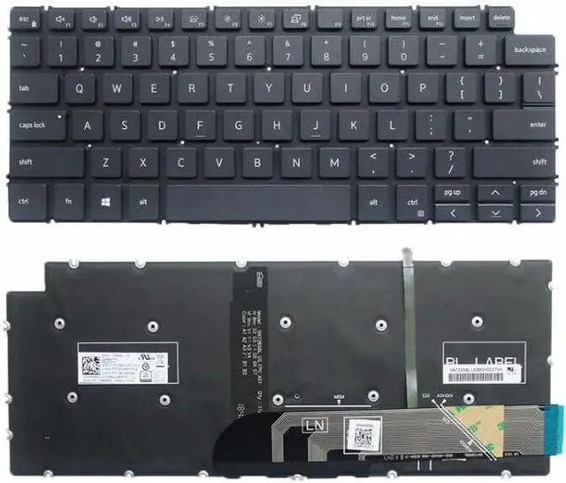 Main image of New US Black English Backlit Backlight Laptop Keyboard (Without palmrest) for Dell Vostro 14 3400 3401 3405 P132G
