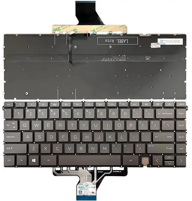 Main image of New US Black English Backlit Laptop Keyboard (Without palmrest) for HP Spectre X360 16-F 16-F0008CA 16-F0020CA 16-F0013DX 16-F0023DX 16-F0035NR 16T-F000 16-F2023DX 16-F2013DX 16-F2000CA 16-F2010CA