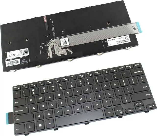 Main image of New Laptop Backlit Keyboard Replacement for Dell Inspiron 14-3000 3441 3442 3452 3443 3445 3451 3458 3459 3446 3447 Series 14-5000 5442 5445 5446 5447 5451 14 7437 7447 5452 US Layout Black Color