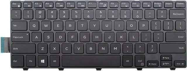 Main image of New Laptop Keyboard Replacement for Dell Inspiron 14-3000 3441 3442 3443 3451 3452 3458 3446 3447 US Layout Black Color Non-Backlit