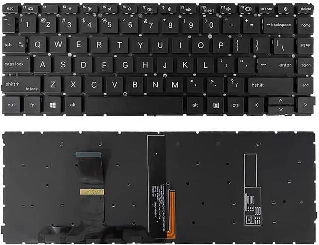 Main image of New US Black English Backlit Keyboard (Without palmrest) for HP ProBook 440 G10 445 G10 ZHAN66 Pro14 G5