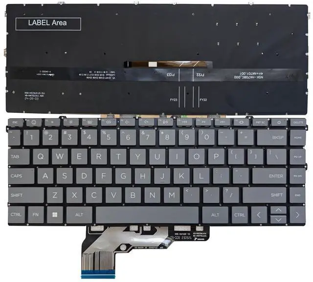 Main image of New US Black English Backlit Laptop Keyboard (Without palmrest) for HP Envy X360 15-FH 15-FH0097NR 15-FH0023DX 15-FH0013DX 15-FH0000CA TPN-C165 Light Backlight