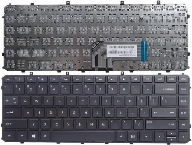 Main image of New Laptop Keyboard (with Frame) Replacement for HP Envy 4-1110us 4-1117nr 4-1105dx 4-1115dx 4-1102xx 4-1195ca 4t-1100 4-1130us 4t-1200 CTO 4-1215dx US Layout Black Color