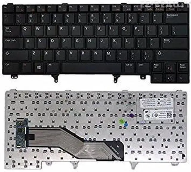 Main image of New Laptop Keyboard Replacement for Dell Latitude E5420 E6220 E6230 E6320 E6330 E6420 E6430 E6440 PN:C7FHD 0C7FHD NVW27 0NVW27 NSK-DV0UC PK130FN1A00 US Layout Black Color
