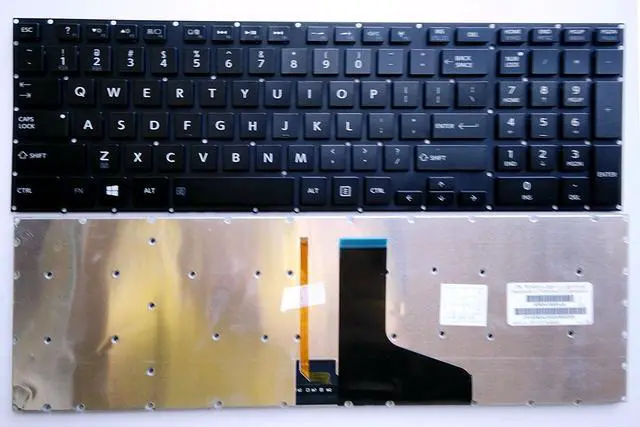 Main image of New Laptop Backlit Keyboard (Without Frame) Replacement for Toshiba Satellite P50-A P50-B P50T-A P50T-B P55-A P55T-A5118 P55-B P55T-A P55T-B P70-A P70-B P70T-A P75-A P75T-A,US Layout Black Color