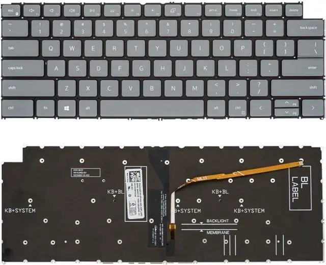 Main image of New US Black English Backlit Laptop Keyboard (Without palmrest) for Dell Inspiron 16 7630 7635 2-in-1 Light Backlight