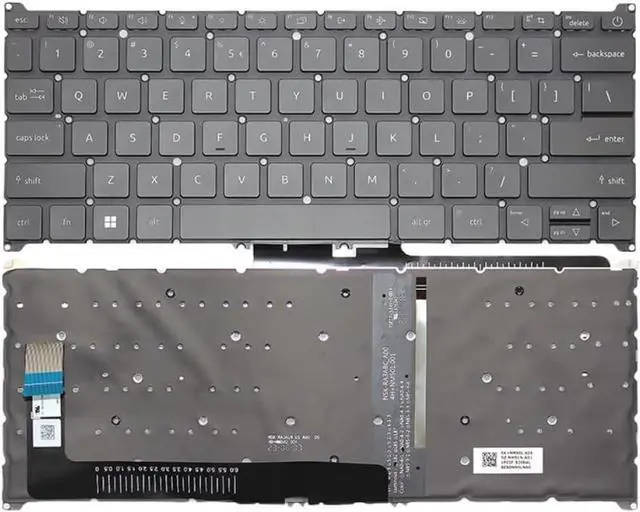 Main image of New US Black English Backlit Laptop Keyboard (Without palmrest) for Acer Aspire A3SP14-31PT A3Sp14-31Pt-32M6