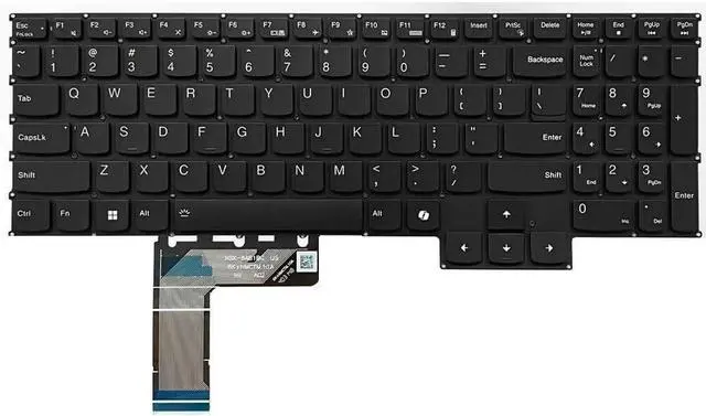 Main image of New US Black English Backlit Laptop Keyboard (Without palmrest) for Lenovo Legion 7 16IRX9 83FD