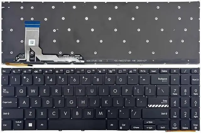 Main image of New US Black English Backlit Laptop Keyboard (Without palmrest) for ASUS E1504 E1504F E1504FA E1504G L1504 L1504G
